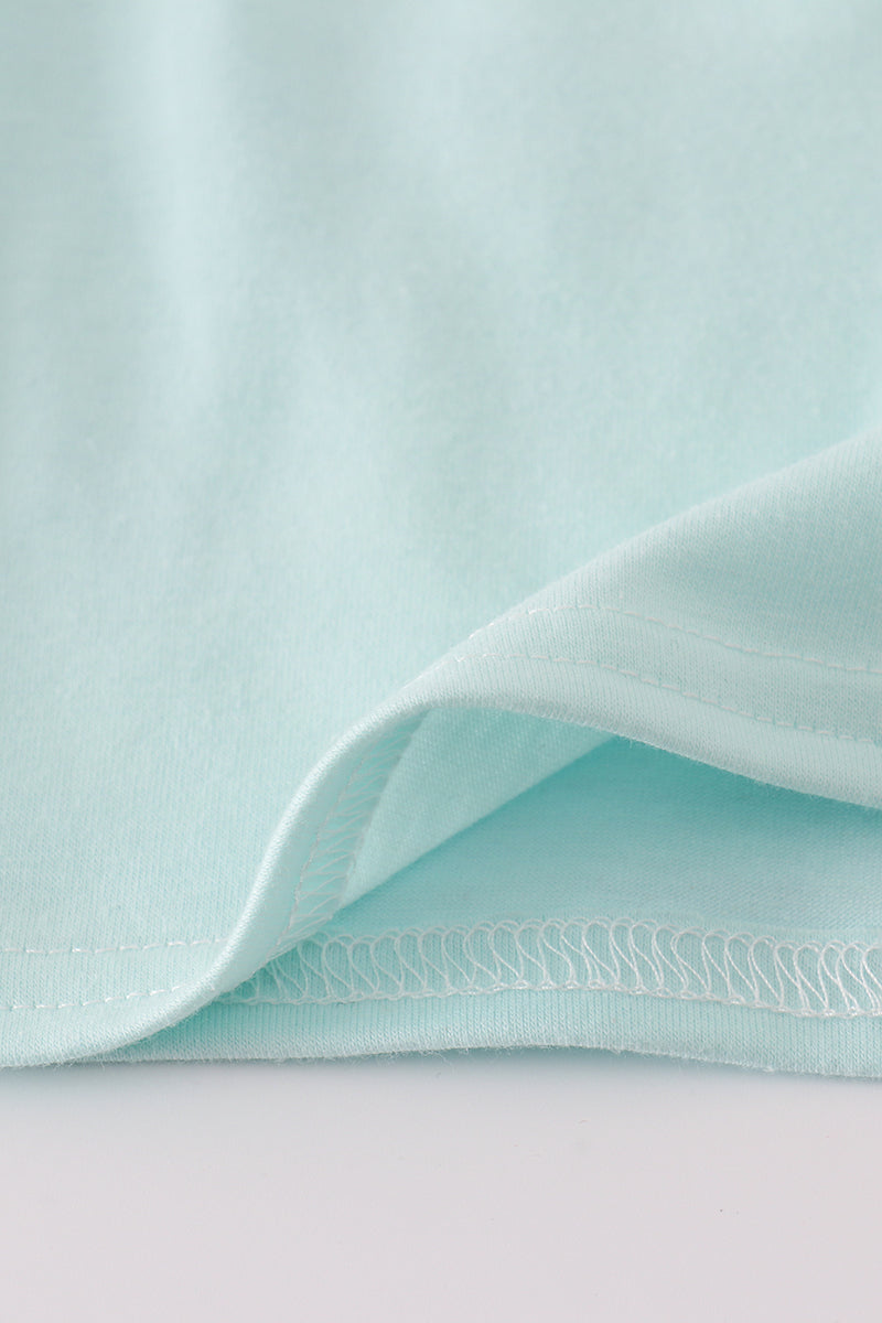 Blue GOIN TO THE ZOO embroidery top