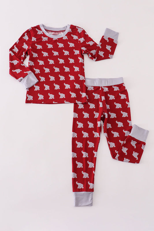 Alabama roll tide elephant print bamboo pajamas set
