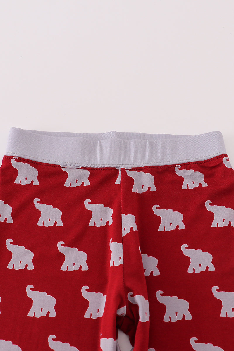 Alabama roll tide elephant print bamboo pajamas set