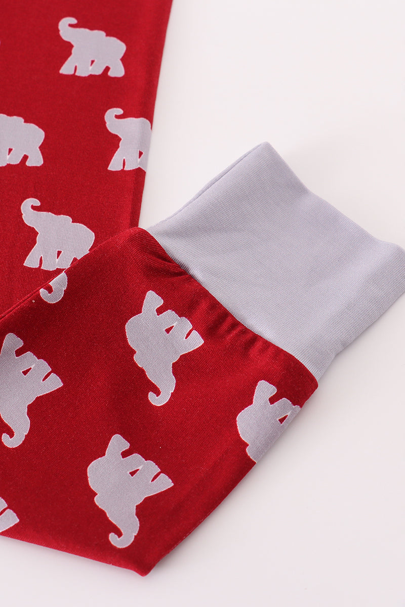 Alabama roll tide elephant print bamboo pajamas set