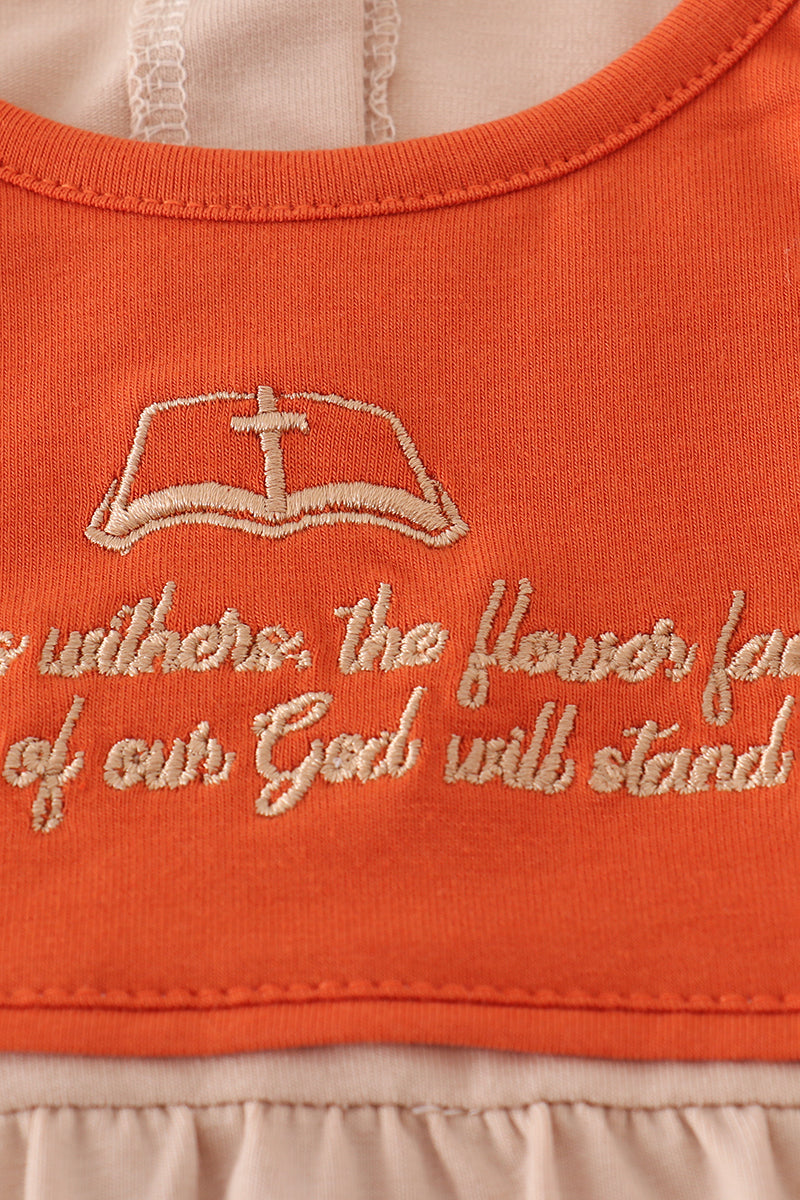 Rust isaiah embroidery dress