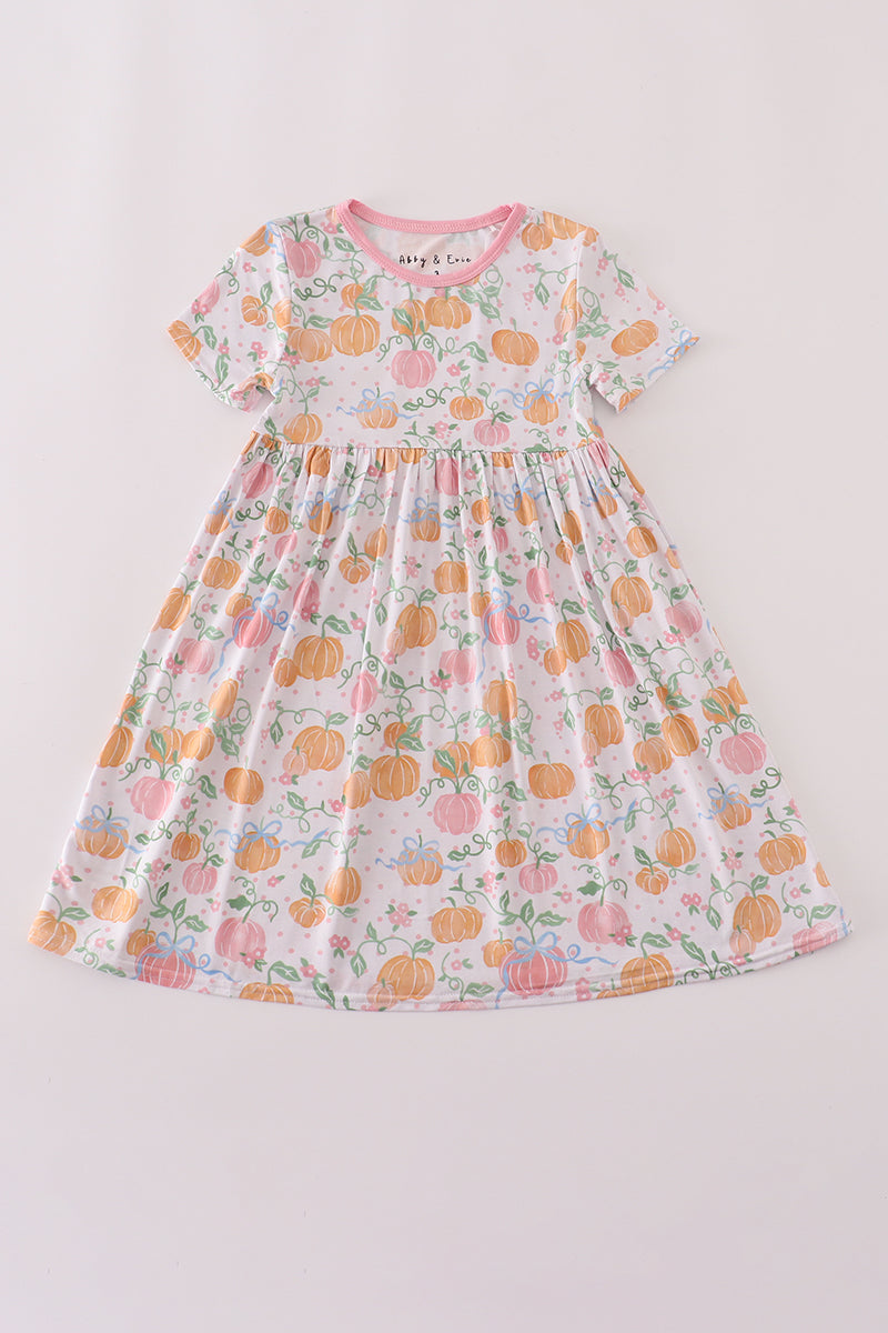 Pink pumpkin bamboo dress