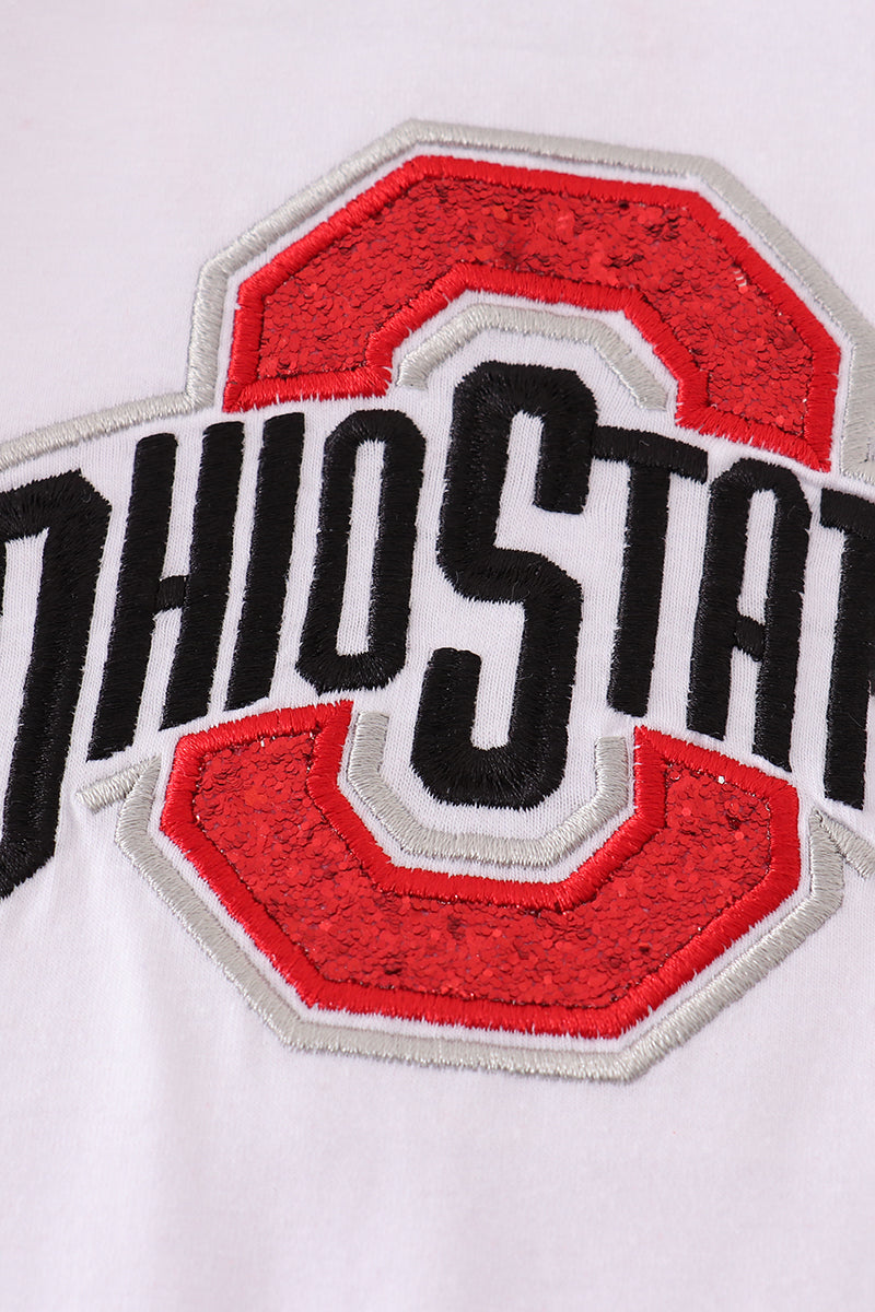 Ohio glitter ruffle romper