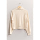 Half Zip-Up Collar Sweatshirt / Black